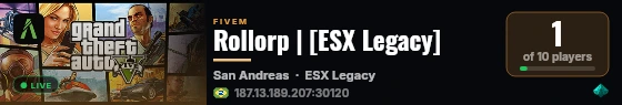 Rollorp | [ESX Legacy] live status badge