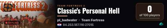 Classic's Personal Hell live status badge