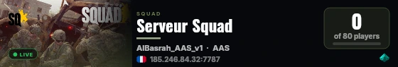 Serveur Squad live status badge