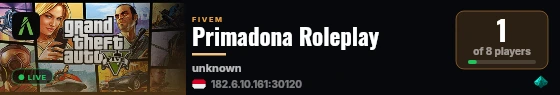 Primadona Roleplay live status badge