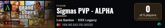 Sigmas PVP - ALPHA live status badge