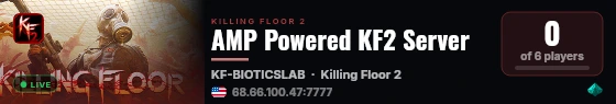 AMP Powered KF2 Server live status badge