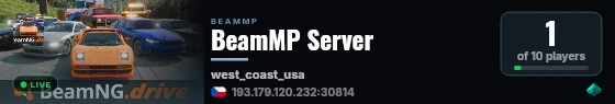 BeamMP Server live status badge