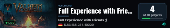 Full Experience with Friends ;) live status badge