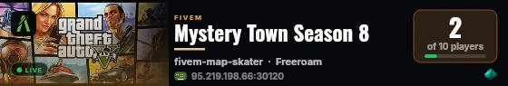 Mystery Town Season 8 live status badge