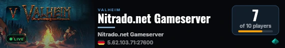 Nitrado.net Gameserver live status badge