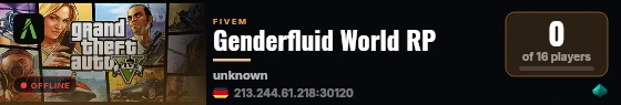 Genderfluid World RP live status badge