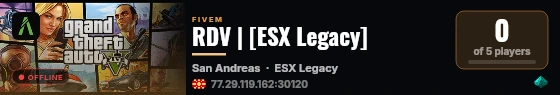 RDV | [ESX Legacy] live status badge