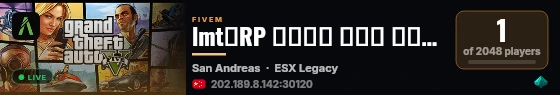 lmt轻RP 新服刚开 无权限 团队入驻 散人天堂 kook644444 live status badge