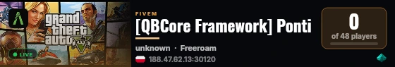 [QBCore Framework] Ponti live status badge