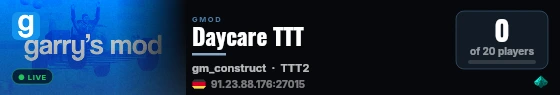 Daycare TTT live status badge