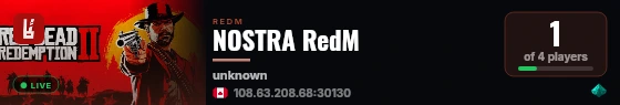 NOSTRA RedM live status badge