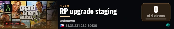 RP upgrade staging live status badge