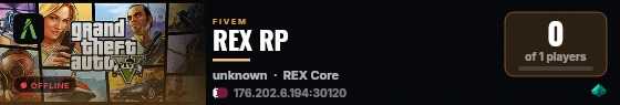 REX RP live status badge
