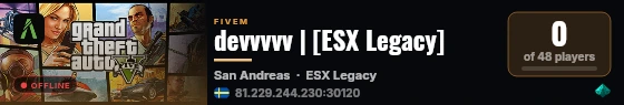 devvvvv | [ESX Legacy] live status badge