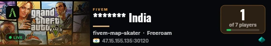 ******* India live status badge