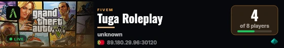 Tuga Roleplay live status badge