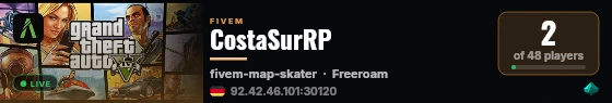 CostaSurRP live status badge