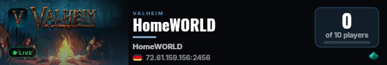 HomeWORLD live status badge