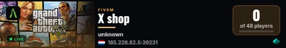 X shop live status badge