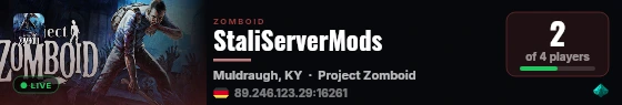 StaliServerMods live status badge