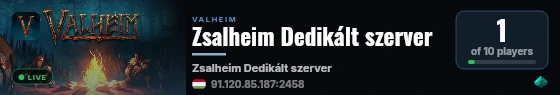 Zsalheim Dedikált szerver live status badge
