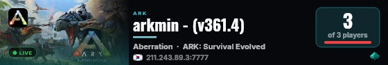 arkmin - (v361.4) live status badge