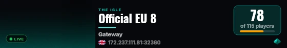 Official EU 8 live status badge
