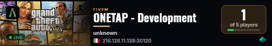 ONETAP - Development live status badge