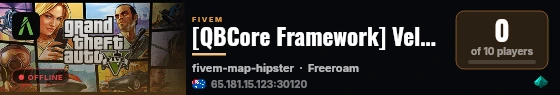 [QBCore Framework] Velvet City Rp live status badge