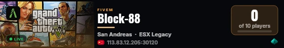 Block-88 live status badge