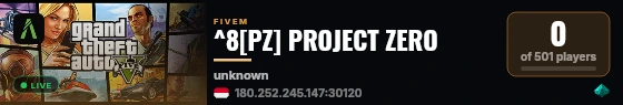 ^8[PZ] PROJECT ZERO live status badge