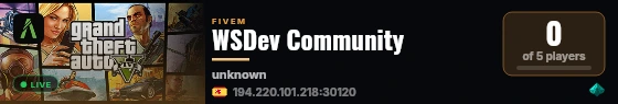 WSDev Community live status badge
