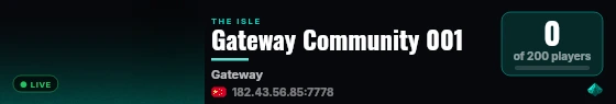 Gateway Community 001 live status badge