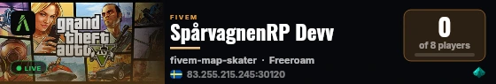 SpårvagnenRP Devv live status badge