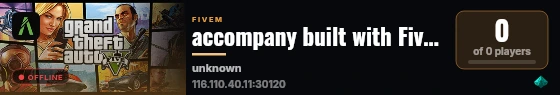 accompany built with FiveM Basic Server! live status badge