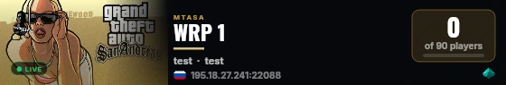 WRP 1 live status badge
