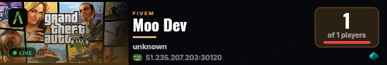 Moo Dev live status badge