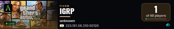 IGRP live status badge