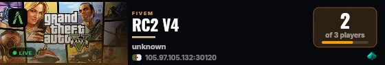 RC2 V4 live status badge