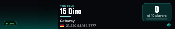 15 Dino live status badge
