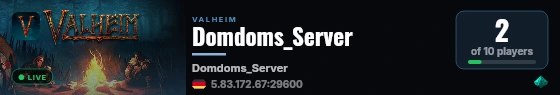 Domdoms_Server live status badge
