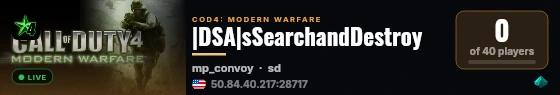 |DSA|sSearchandDestroy live status badge