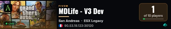 MDLife - V3 Dev live status badge