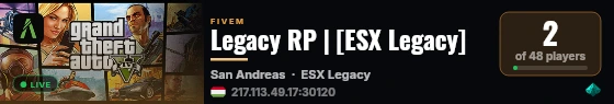 Legacy RP | [ESX Legacy] live status badge