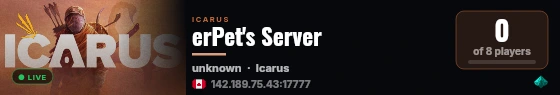 erPet's Server live status badge