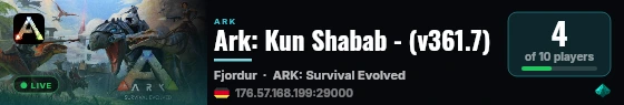 Ark: Kun Shabab - (v361.7) live status badge