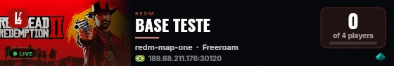 BASE TESTE live status badge