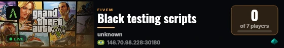 Black testing scripts live status badge