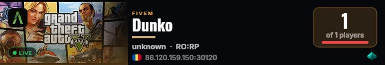 Dunko live status badge